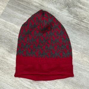 Michael Kors Beanie‎ Gray and Maroon one size